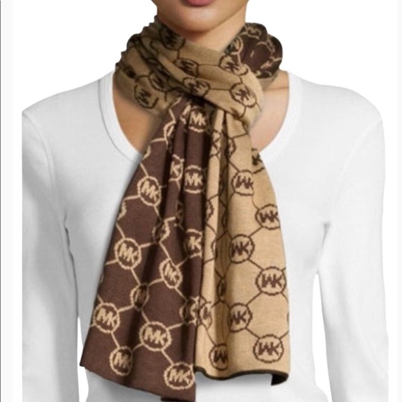 🪴3xHP🪴 Michael Kors Jetset Logo Knit Scarf - Picture 7 of 7